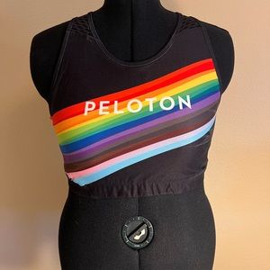 Peloton rainbow pride sports bra crop top workout shirt - Size 1X
